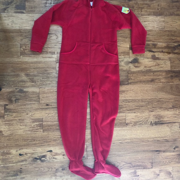Red Footie Pajamas - Family Set of Four - Picture 1 of 5